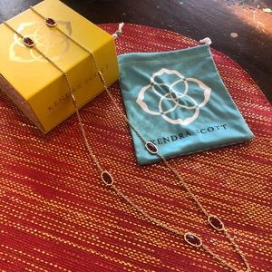 Kendra Scott necklace ruby red strones